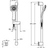 Комплект смесителей для ванной VITRA AXE S 3 в 1 с душевым гарнитуром хром A49152EXP